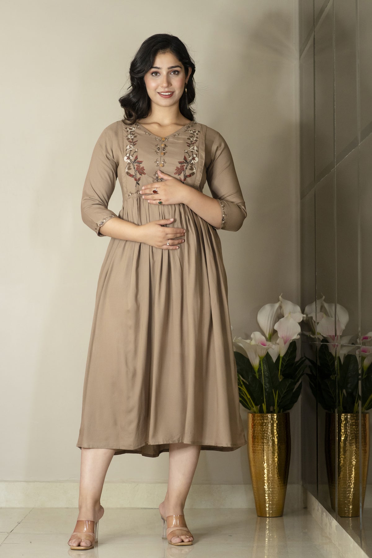 Rayon Maternity/Feeding Gown