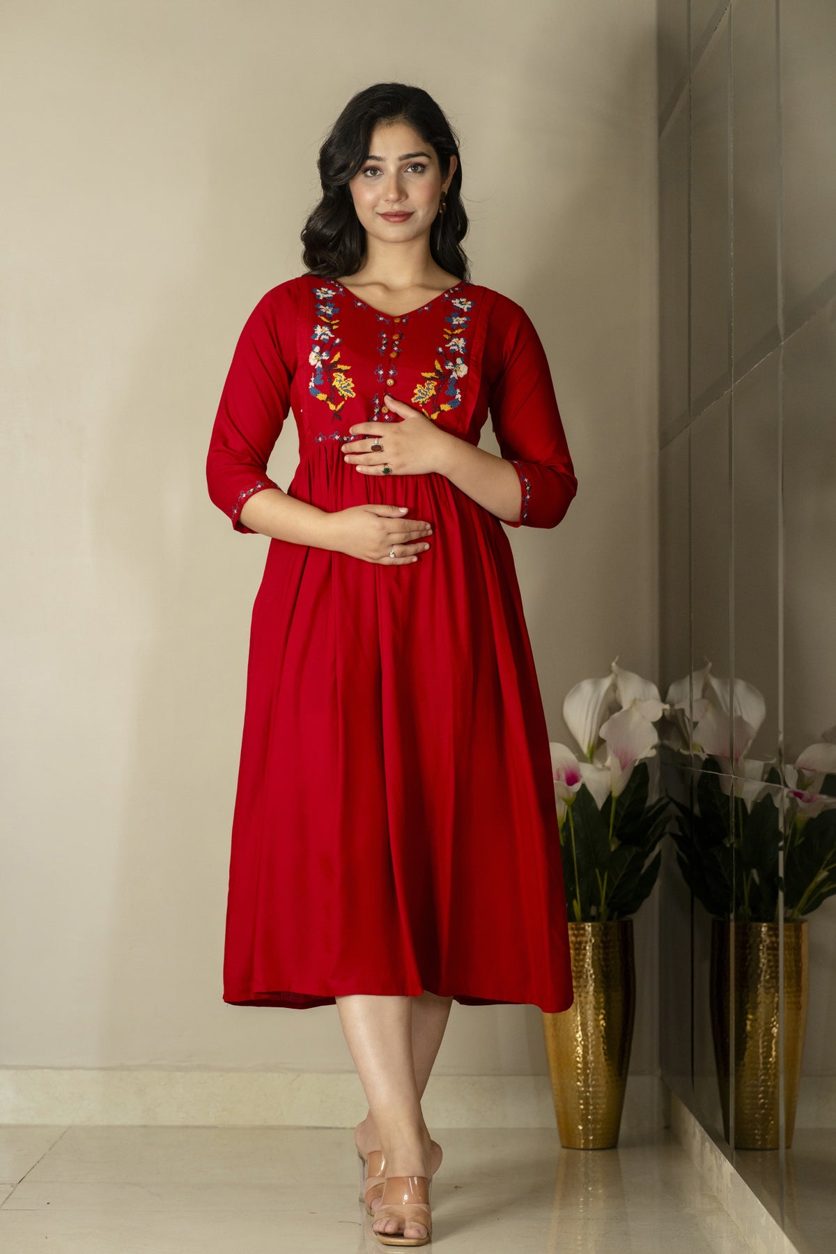 Rayon Maternity/Feeding Gown