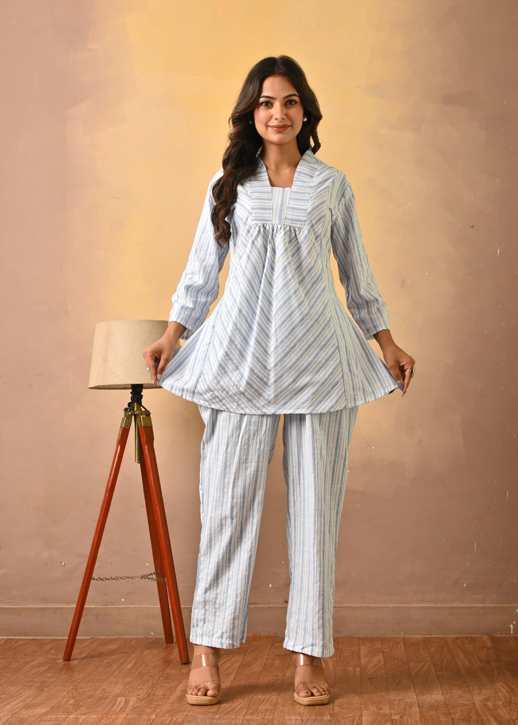 White Cotton Sleeveless Co-Ord Set